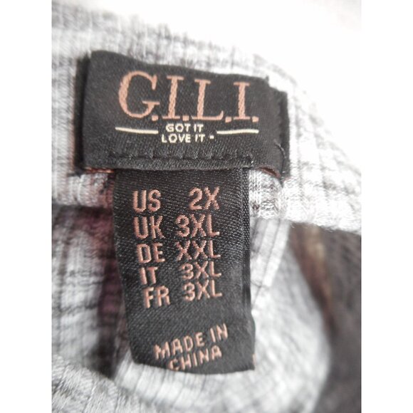 QVC GILI Got It Love It Womens Gray Knitted  Pull On Skirt Elastic Waist Size 2X - Picture 3 of 6